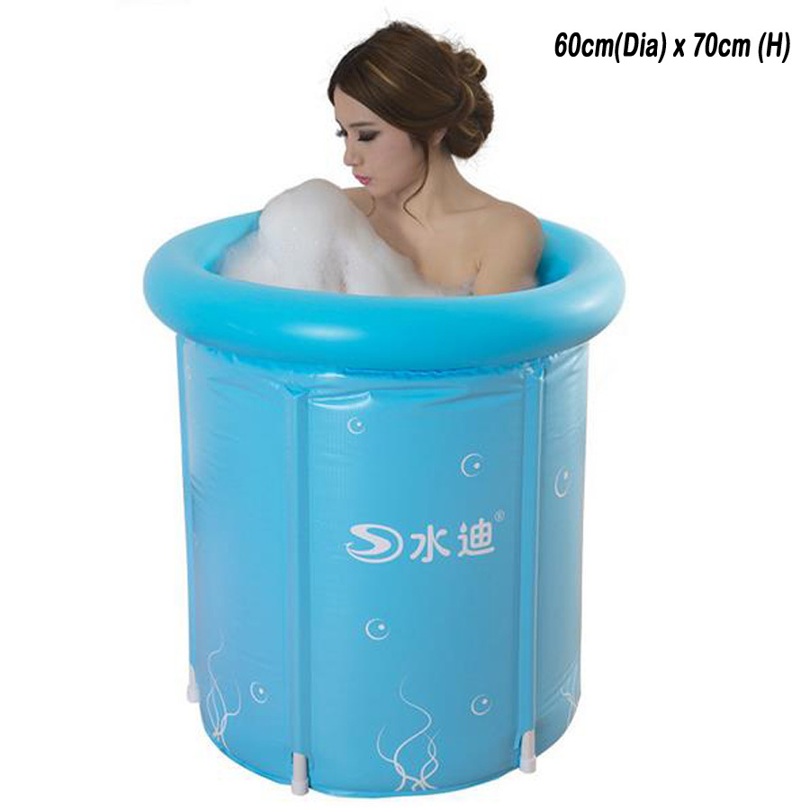 Shuidi 성인 휴대용 풍선 욕조 공기 펌프 욕조 욕조 플라스틱 분지 접을 수있는 접이식 스파 60x70 목욕 버킷 접이식/Shuidi Adult folding SPA 60x70 bath bucket folding Portable inflatable bath